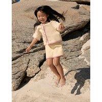 M&S 2 Piece Pure Cotton Palm Tree Outfit (2-10 Yrs) Ecru