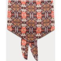 M&S Printed Bandeau Scarf Top Pink Mix