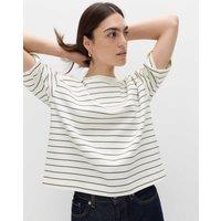 M&S Pure Cotton Heavyweight Boxy Top Natural Mix