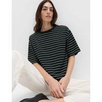 M&S Pure Cotton Heavyweight Boxy T-Shirt Black Mix