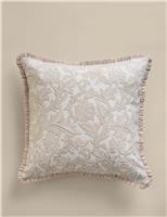 Pure Cotton Floral Embroidered Cushion
