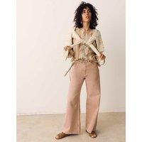 Per Una High Waisted Wide Leg Jeans Brown