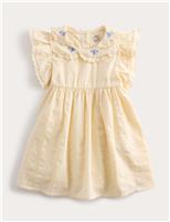 Pure Cotton Embroidered Collar Dress (0-5 Yrs)
