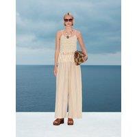 M&S Pure Cotton Crochet Style Shell Top Ivory