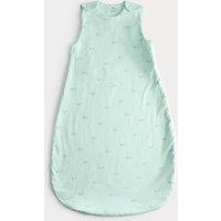 M&S Pure Cotton Dog Print 1.0 Tog Sleeping Bag (0-3 Yrs) Pale Aqua