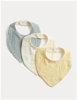 3 Pack Pure Cotton Dribble Bibs