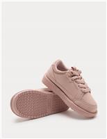 M&S Kids' Casual Lace Up Shoes (10 Small - 4 Large) Pink Mix