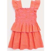 M&S Pure Cotton Gingham Shirred Outfit (2-8 Yrs) Multi