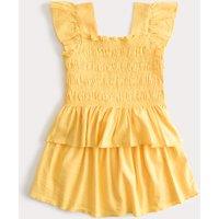 M&S Cotton Rich Shirred Outfit Top and Skirt (2-8 Yrs) Yellow
