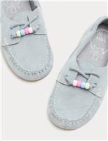 M&S Kids' Suede Charm Boat Shoes (10 Small - 2 Large) Tan