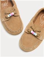 Kids Suede Charm Boat Shoes (10 Small - 4 Large)
