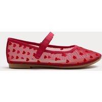 M&S Kids' Mesh Ballet Shoes (4 Small-2 Large) Red