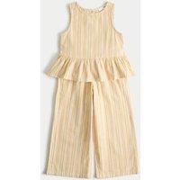 M&S Cotton Rich Stripe Trouser Set (2-10 Yrs) Multi