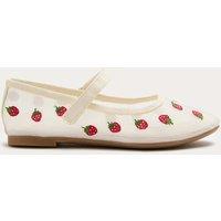 M&S Kids' Strawberry Mesh Ballet Shoes (4 Small - 2 Large) Red Mix