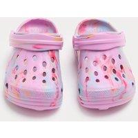 M&S Kids' Printed Clogs (4 Small - 2 Large) Purple Mix