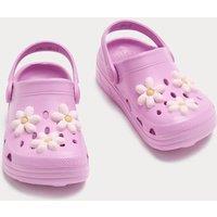 M&S Kids' Flower Clogs (4 Small - 2 Large) Pink Mix