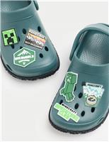 M&S Kids' Minecraft Clogs (8 Small-2 Large) Green Mix