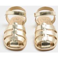M&S Kids' Metallic Fisherman Sandals (4 Small - 6 Large) Gold