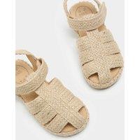 M&S Kids' Fisherman Espadrille Sandals (4 Small-2 Large) Natural