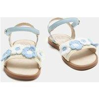 M&S Kids' Floral Crochet Sandals (4 Small-2 Large) Blue Mix