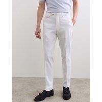 JAEGER Tailored Fit Italian Cotton Chinos White
