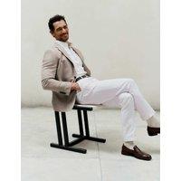 JAEGER Tailored Fit Italian Cotton Chinos White