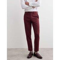 JAEGER Tailored Fit Italian Cotton Chinos Burgundy