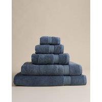 M&S Super Soft Pure Cotton Towel Slate Blue