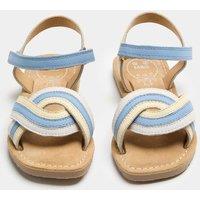 M&S Kids' Leather Rainbow Strap Sandals (4 Small-2 Large) Blue Mix