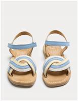 Kids Leather Rainbow Strap Sandals (4 Small-2 Large)