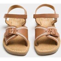 M&S Kids' Leather Buckle Sandals (4 Small-2 Large) Tan