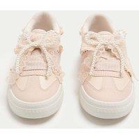 M&S Kids' Lace Detail Trainers (9 Small - 7 Large) Pink