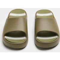 M&S Kids' Striped Footbed Sliders (10 Small - 7 Large) Khaki