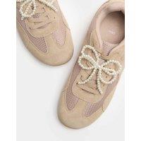 M&S Kids' Slim Sole Trainers (10 Small - 4 Large) Beige