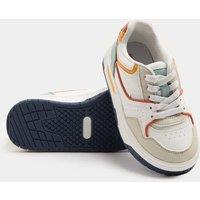 M&S Kids' Low Top Skate Trainers (4 Small-2 Large) Orange Mix
