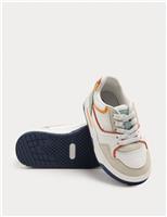M&S Kids' Low Top Skate Trainers (4 Small-2 Large) Orange Mix