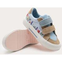 M&S Kids' Low Top Canvas Riptape Trainers (4 Small - 2 Large) Cream Mix