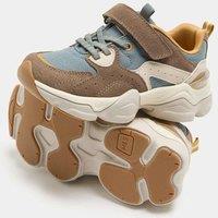 M&S Kids' Chunky Suede Trainers (4 Small - 2 Large) Blue Mix