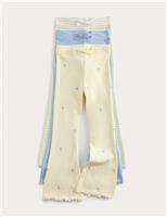3 Pack Cotton Rich Floral & Striped Leggings (2-8 Yrs)