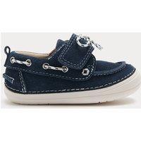 M&S Kids' First Walker Suede Boat Shoes (2 Small-5 Small) Navy