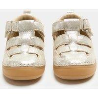 M&S Kids' Suede Fisherman First Walker Sandals (2 Small-5 Small) Silver