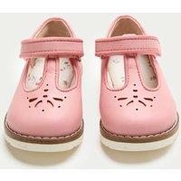 M&S Kids' Mini Me Heritage T Bar Shoes (3 Small - 4 Small) Coral