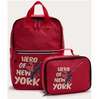M&S 2 Piece Spider-Man Backpack & Lunchbox Red