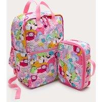 M&S Kids' Squishmallows Backpack and Lunchbox Set Pink Mix