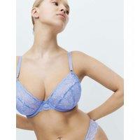 M&S Ida Lace Wired Plunge Bra (F-H) Fresh Blue