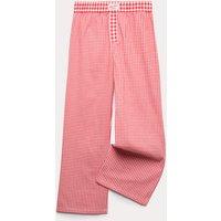 M&S Pure Cotton Gingham Pyjama Bottoms (6-16 Yrs) Red Mix