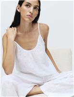 Pure Cotton Dobby Grid Ditsy Print Cami Top