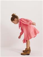 Pure Cotton Embroidered Collar Dress (1-8 Yrs)