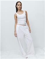 Pure Cotton Floral Check Pyjama Bottoms