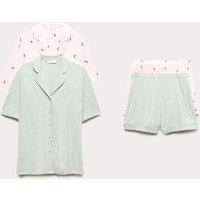 M&S 2 Pack Soft Touch Revere Shortie Sets Pink Mix